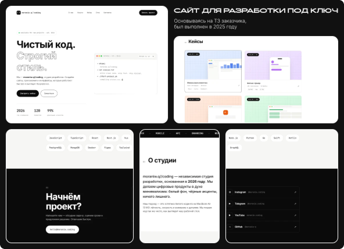 Превью проекта: сайт под ключ для команды по кодингу